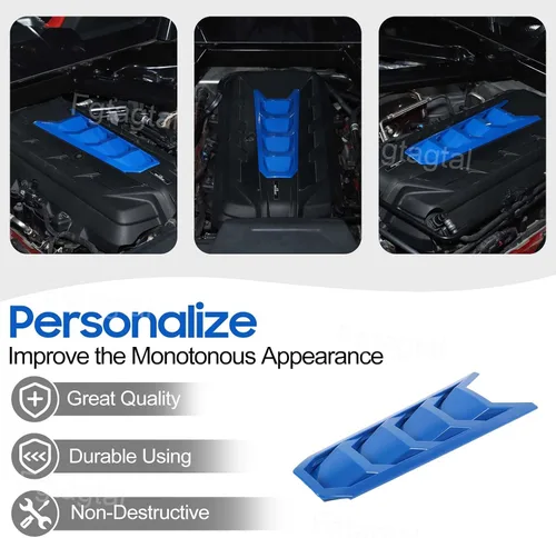 Vista 4 de Cubierta de protección para el compartimento del motor, panel de cubierta de carcasa compatible con Chevrolet Corvette C8 2020-2025, decoración