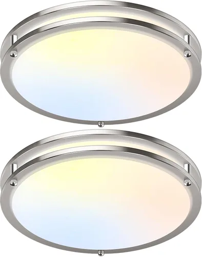 Vista 23 de Luces de Techo LED de 12 Pulgadas 36W, 2700K/3000K/4000K/5000K/6500K Ajustables de Montaje Empotrado, 3200LM Súper Brillantes Regulables Accesorio