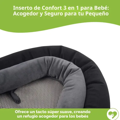 Vista 4 de COOLBEBE Soporte 3 en 1 mejorado para el cuerpo del bebé para recién nacido, bebé, niño pequeño - Almohadilla de cojín de inserción para asiento