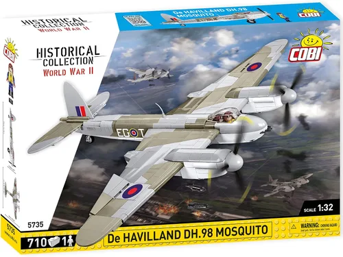 Vista 3 de COBI Colección Histórica WWII De Havilland DH.98 Mosquitero Avión, Madera
