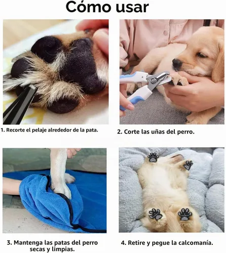 Vista 3 de Protector de patas de perro, almohadillas de tracción antideslizante, asistente de paseo para perros mayores, calcomanías de pie para suelos