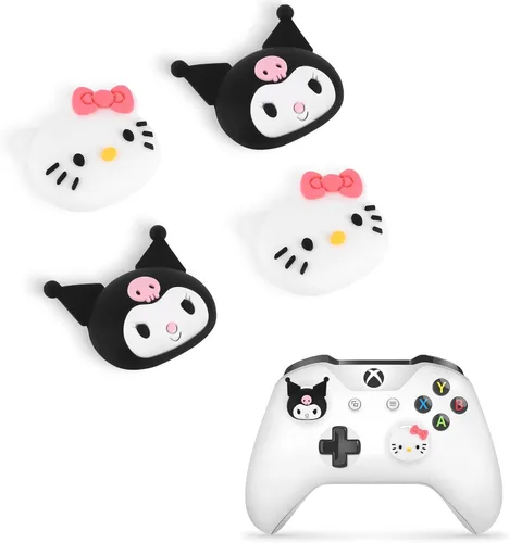 Vista 9 de DLseego Cute Rabbit - 4 tapas de agarre para el pulgar para Xbox One PS5 PlayStation4 DualSense Switch Pro Wireless Controller Steam Deck, tapa de M