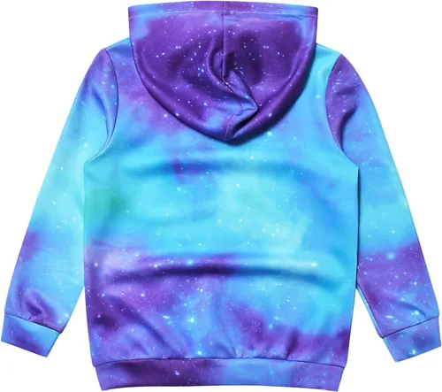 Vista 2 de Perfashion - Sudaderas con capucha de novedad para niñas, sudaderas con gorro para niños de 4 a 13 años