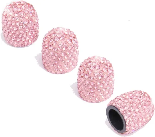 Vista 9 de Tapas de vástago de válvula de neumático Bling para automóvil, 4 piezas universales de tapas de vástago de válvulas de aire de neumáticos negras