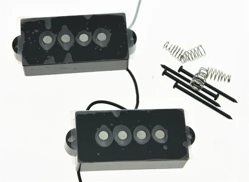 Vista 6 de KAISH Negro 4 cuerdas J Bass estilo Alnico V Pastillas de puente 60s Vintage Sound Pickup para Jazz J Bass