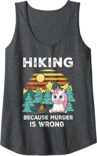 Vista 6 de Hiking Because Murder Is Wrong Unicorn - Camiseta sin mangas para excursionistas