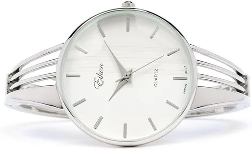 Vista 2 de FTW Reloj de pulsera de pulsera de lujo para mujer de estilo de cadena de plata