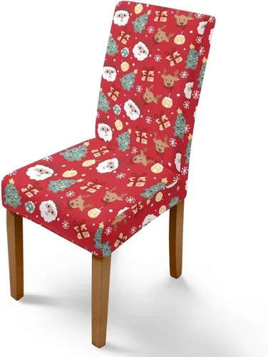 Vista 43 de Rnyleeg Juego de 1 fundas para sillas de comedor de Navidad, fundas para sillas de comedor, diseño étnico, diseño étnico, suave, lavable, para Arco