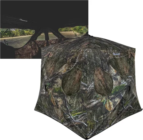 Vista 7 de Ameristep Silent Brickhouse Wide Bottom / FIRE Retardant / 75X75X66 Footprint / 80" Shooting Width/MO Country DNA XL