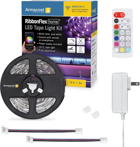 Vista 21 de Armacost Lighting Kit de luz en cinta LED regulable para AC del hogar, blanco cálido suave (1.5M) 424502 2700K blanco cálido 5 m
