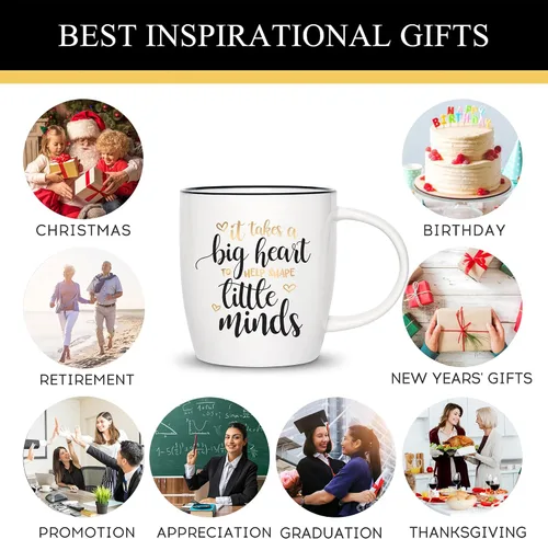Vista 6 de CARAKNOTS Regalos de Apreciación para Profesoras Taza de Café Regalos para Profesores para el Día de San Valentín Cumpleaños Graduación Navidad