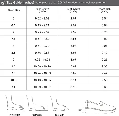 Vista 7 de VJH confort Mocasines de mujer con punta redonda para caminar cómodos, con soporte de arco (negro, 9), Negro
