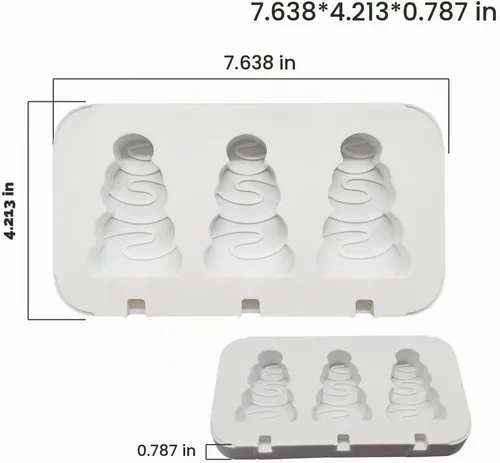 Vista 4 de Molde de silicona para tartas, bricolaje, hornear, chocolate, ecológico, molde para tartas, dulces, chocolate, pastel, hornear, accesorios de cocina