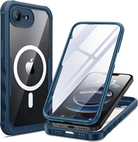 Vista 13 de seacosmo Funda para iPhone Air, Parachoques de Cuerpo Completo con Pantalla de Vidrio Templado 9H Integrada y Protector de Lente de Cámara