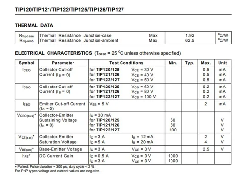 Vista 6 de 20pcs TIP120 TO-220 NPN Darlington Transistor de potencia bipolar, 5A 60V HFE: 1000, 3 pines