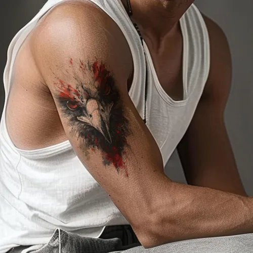 Vista 4 de Everjoy 25 hojas de calcomanías temporales de tatuajes de bestia dura, 12 hojas de tatuajes falsos de animales de acuarela de brazo grande, 13