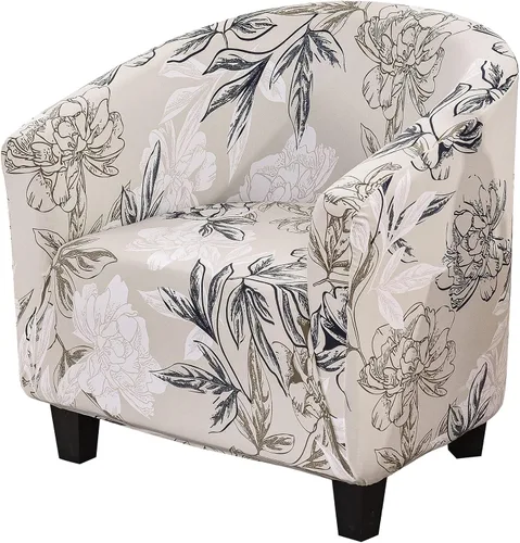 Vista 19 de SearchI Funda Elástica para Silla Club, Fundas Elásticas para Silla Barrel, Fundas Estampadas para Silla Tub, Funda de Elastano Suave para Sillón