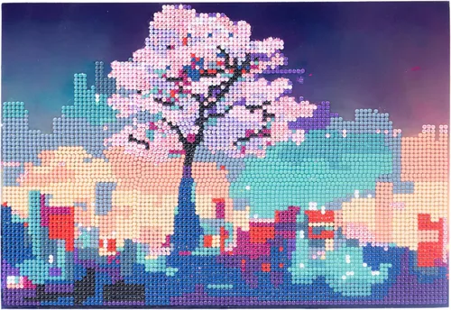 Vista 3 de DIAMANTINY - Pintura de paisaje por números, multicolor, A4, 96313