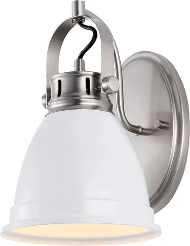 Vista 8 de JONATHAN Y Lámpara LED de tocador de 7 pulgadas, color verde menta/níquel, aplique de pared ajustable para espejo de baño, luz de cocina bohemia