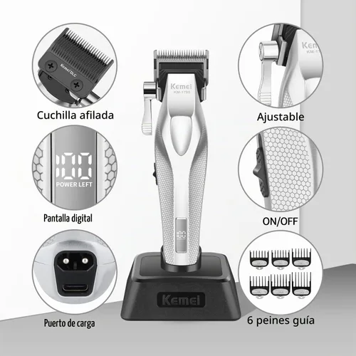 Vista 2 de Cortadora de pelo KEMEI para hombre