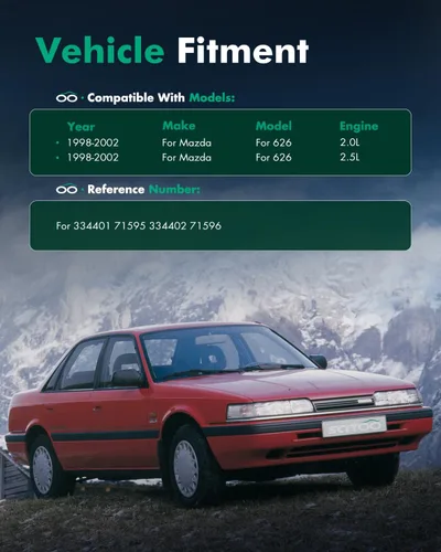 Vista 4 de SCITOO Juego de 2 amortiguadores delanteros para Mazda, amortiguadores y puntales para Mazda 626 Amortiguadores 1998 1999 2000 2001 2002 para Mazda