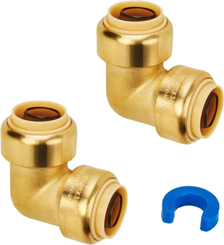 Vista 7 de SUNGATOR Acoplamiento recto a presión de 1 pulgada, PEX de empuje para conectar, cobre, CPVC, accesorios de plomería de latón sin plomo con clip