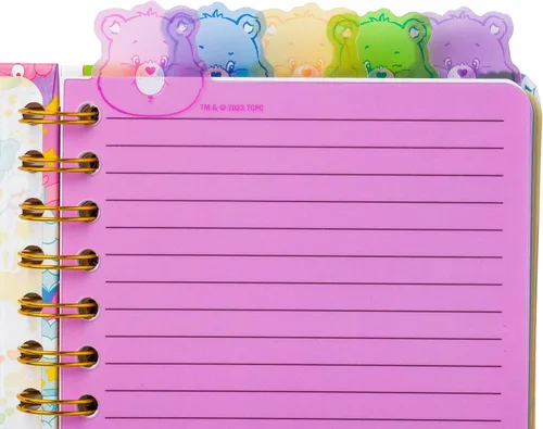 Vista 7 de Silver Buffalo Care Bears - Cuaderno con pestañas en espiral con oso gruñón, oso compartido, oso tierno, oso animador, oso para dormir y oso