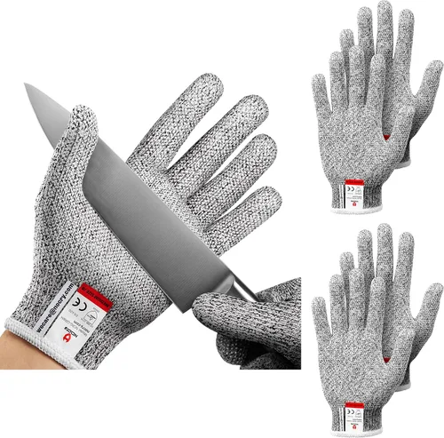 Vista 8 de NoCry Guantes resistentes a cortes con microdots de agarre — Guante de Puntos de agarre (gris)
