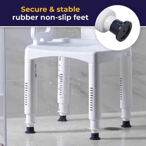 Vista 7 de Silla de ducha Drive Medical de serie Premium con respaldo y brazos