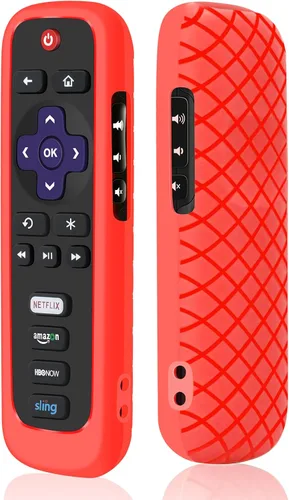 Vista 9 de Funda para mando a distancia Roku, cubierta de batería para TCL Smart TV Steaming Stick, funda protectora de silicona para control remoto universal