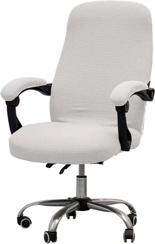 Vista 24 de Melaluxe Funda para silla de oficina con fundas para reposabrazos, funda elástica universal para silla de escritorio, fundas para silla