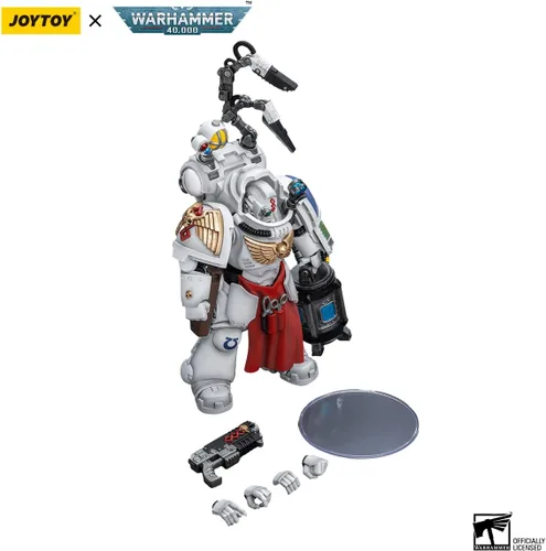 Vista 5 de YIZRIO JoyToy Warhammer 40k Ultramarines Apothecary Biologis, figura de acción a escala 1:18 Mecha Joy Toy Collection Modelo 5.35 pulgadas