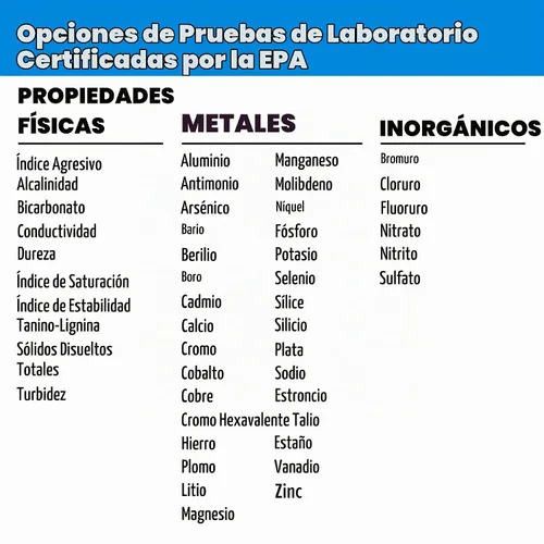 Vista 4 de Safe Home® Kit completo de prueba de agua potable, detección de bricolaje para 14 parámetros + pruebas opcionales en nuestro laboratorio certificado