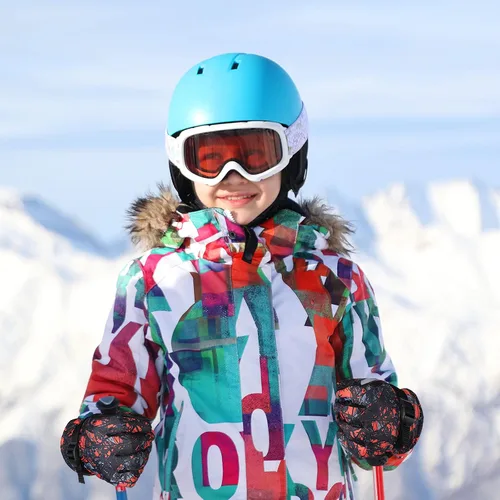 Vista 6 de SATINIOR Guantes de esquí de invierno para niños, impermeables, resistentes al viento, guantes de nieve para niños de 8 a 13 años, forro unisex