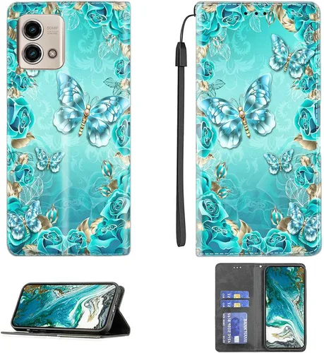 Vista 64 de Aroepurt Funda para UMIDIGI G1 Plus compatible con UMIDIGI G1 Plus Funda para teléfono Funda de piel sintética con función atril magnética CPT15