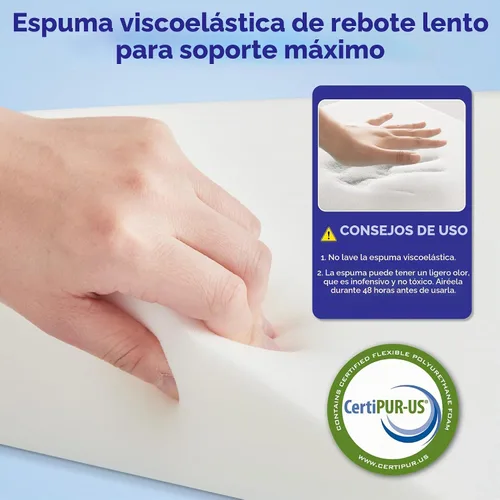 Vista 3 de Almohada cervical cervical para dormir, almohada ergonómica para dormir de lado, almohadas de espuma viscoelástica para aliviar el dolor de cuello