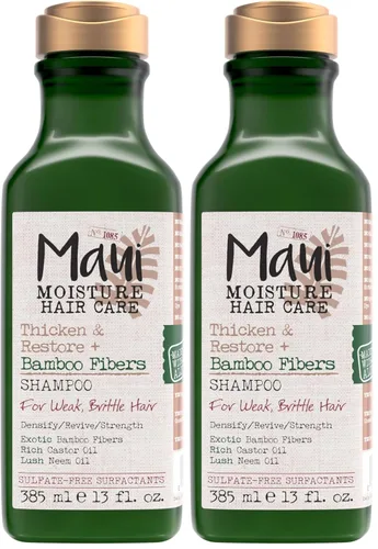 Vista 11 de Maui Moisture - Acondicionador fortalecedor y restaurador + fibras de bambú para suavizar cabello en transición o natural y renovar cabello
