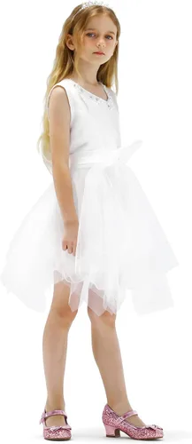Vista 5 de K KomForme Mary Jane - Zapatos de vestir para niña, con purpurina de 1.5 pulgadas, tacón bajo, para boda, fiesta, princesa, zapatos para niños