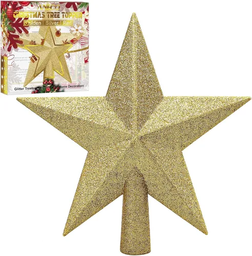 Vista 12 de Aneco Mini adorno para árbol de Navidad con purpurina a prueba de roturas, decoración de árbol de Navidad para adorno de vacaciones o decoración