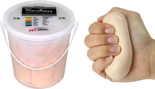 Vista 9 de CanDo 10-0920 TheraPutty - Masilla de ejercicio de mano estándar, Mediana, 1oz