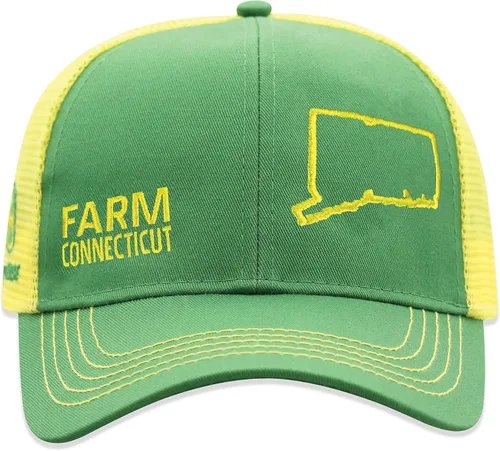 Vista 75 de John Deere Gorra de béisbol con logotipo y malla trasera con contraste, para hombre