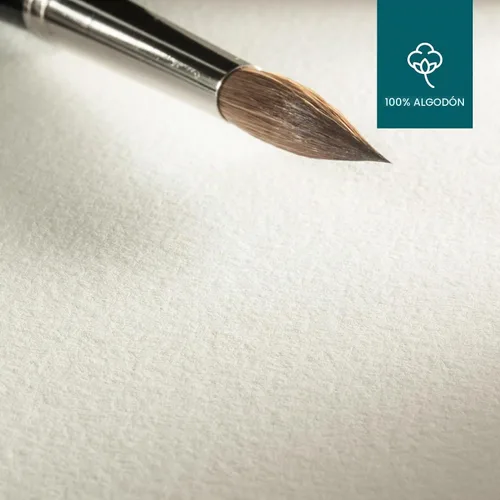 Vista 2 de Hahnemühle 10625357 Libro de acuarela 250 G/M2, 100% algodón, CUADERNO DE ACUARELA, TAMAÑO 19.5X19.5CM, 30 HOJAS/60 PÁGINAS, Blanco Natural