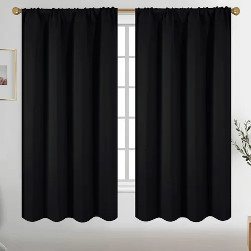 Vista 48 de Diraysid Cortinas opacas beige para dormitorio y sala de estar, cortinas con aislamiento térmico para oscurecer la habitación, 42 x 63 pulgadas, 2