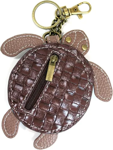 Vista 8 de Chala Bolsos de mano, estilo casual, suave, grande hombro o bolso cruzado con llavero, color verde azulado, Búho