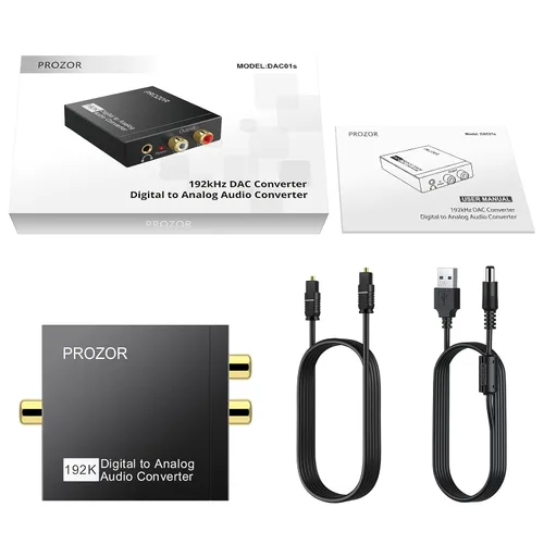 Vista 7 de Conversor de audio digital a analógico Negro
