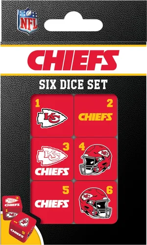 Vista 3 de MasterPieces Game Day - NFL Baltimore Ravens - Juego de 6 dados con logotipo del equipo, tamaño estándar D6