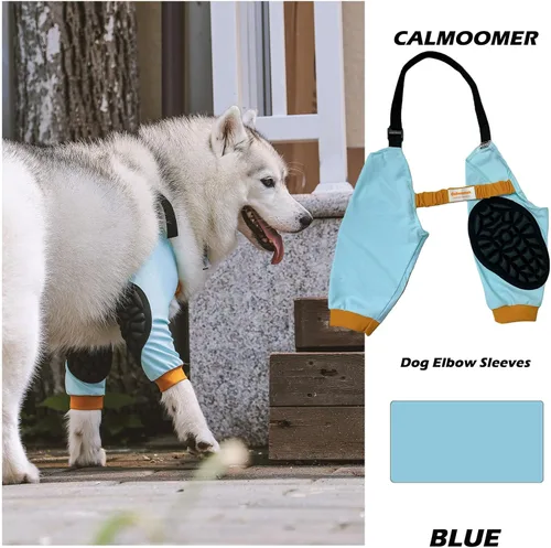 Vista 4 de Codera para perro, protector de pierna delantera con correa para el hombro, almohadillas antilamer para displasia de codo, callos y recuperación
