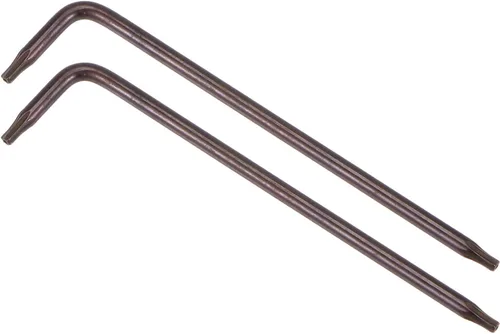Vista 7 de uxcell T6 Anti manipulación Torx Star Key Bit Llave, forma de L 2.68 pulgadas brazo largo, acero S2 2 PC