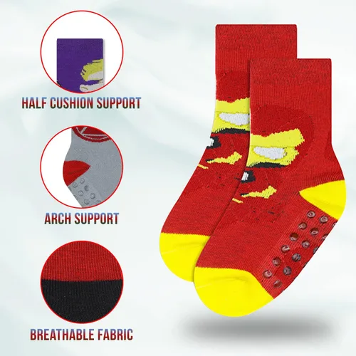Vista 3 de Spiderman Grip Socks, Socks for Toddler Boys, 10 Pack, Spider man Toddler Gripper Socks, Amazing Spiderman Variety Pack