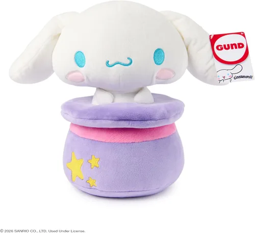 Vista 9 de GUND Sanrio Cinnamoroll in Magic Hat 10-Inch Circus Plush Toy for Ages 1+
